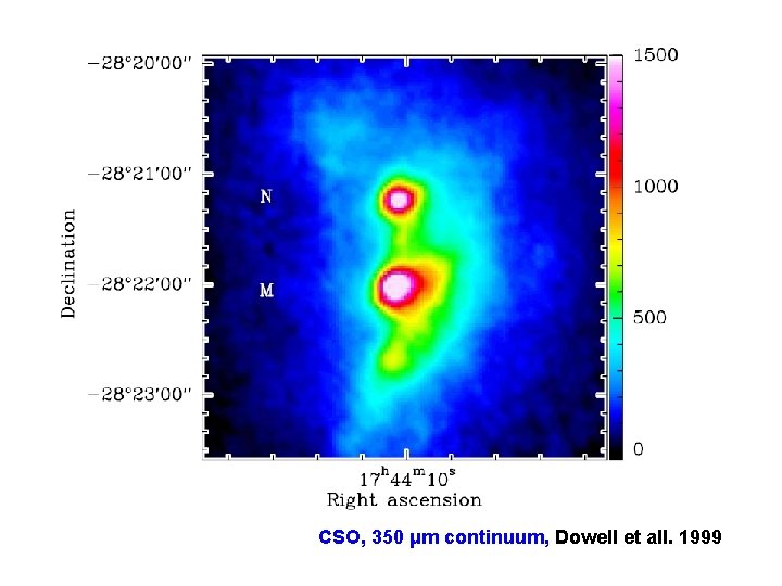 CSO, 350 μm continuum, Dowell et all. 1999 