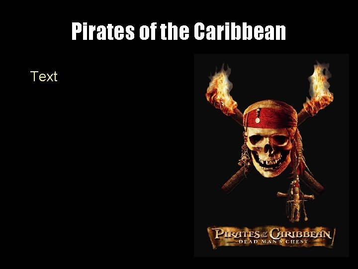 Pirates of the Caribbean Text 