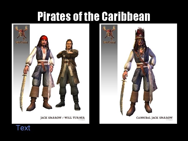 Pirates of the Caribbean Text 