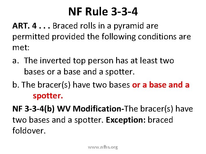NF Rule 3 -3 -4 ART. 4. . . Braced rolls in a pyramid NF Rule 3 -3 -4 ART. 4. . . Braced rolls in a pyramid