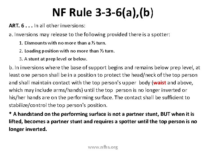 NF Rule 3 -3 -6(a), (b) ART. 6. . . In all other inversions: NF Rule 3 -3 -6(a), (b) ART. 6. . . In all other inversions: