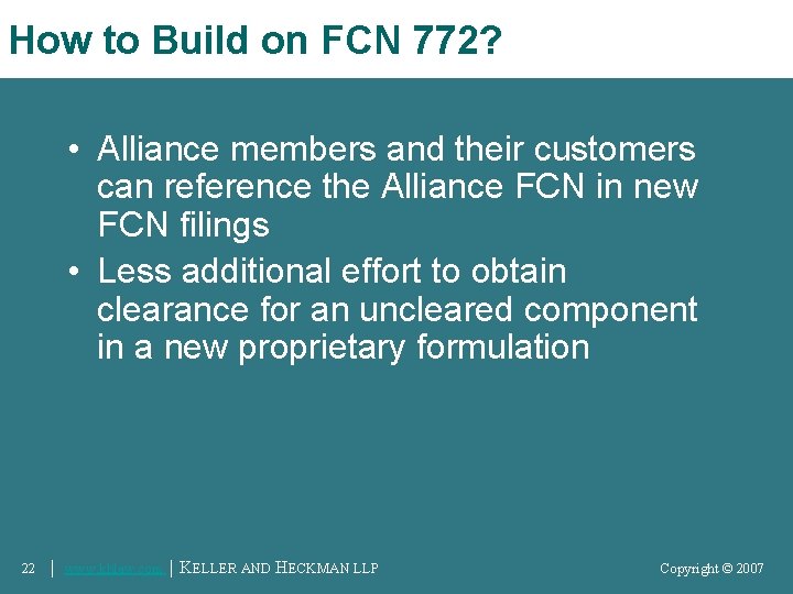 How to Build on FCN 772? • Alliance members and their customers can reference