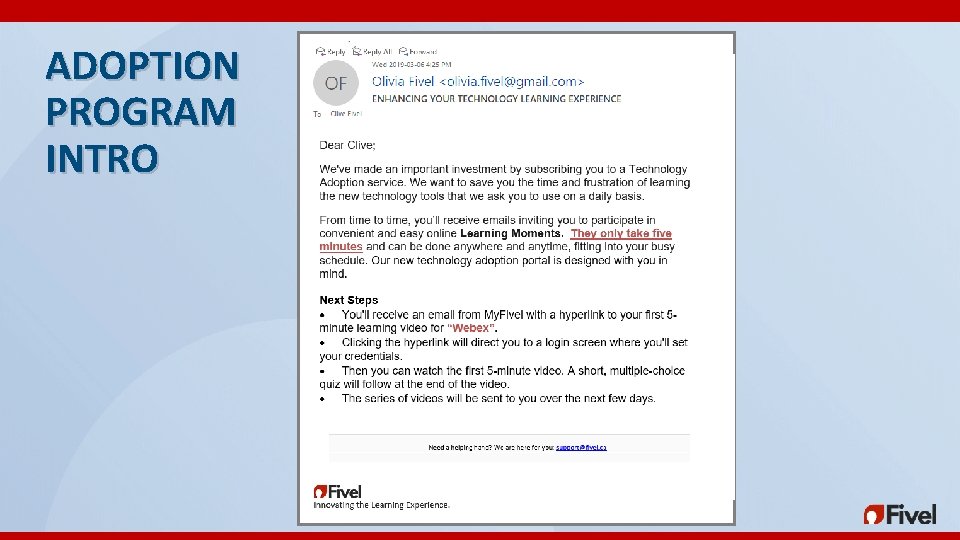ADOPTION PROGRAM INTRO ENHANCING YOUR TECHNOLOGY LEARNING EXPERIENCE ADOPTION PROGRAM INTRO ENHANCING YOUR TECHNOLOGY LEARNING EXPERIENCE