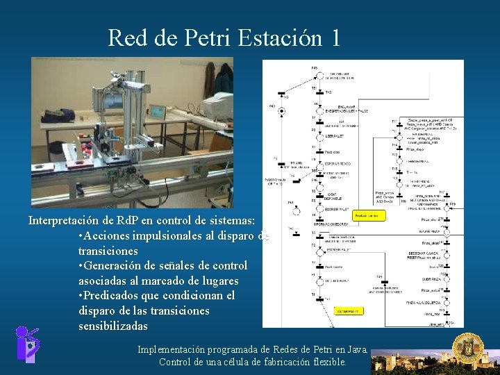 Red de Petri Estación 1 Interpretación de Rd. P en control de sistemas: •