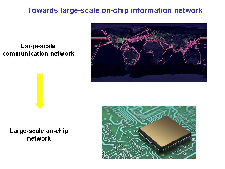 Towards large-scale on-chip information network Large-scale communication network Large-scale on-chip network 