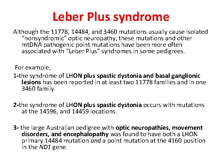 Leber hereditary optic neuropathy LHON By Dr Bita