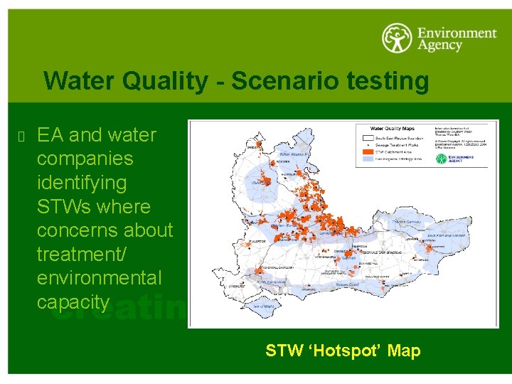 Water Quality - Scenario testing EA and water companies identifying STWs where concerns about