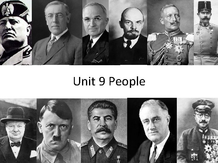 Unit 9 People Unit 9 People