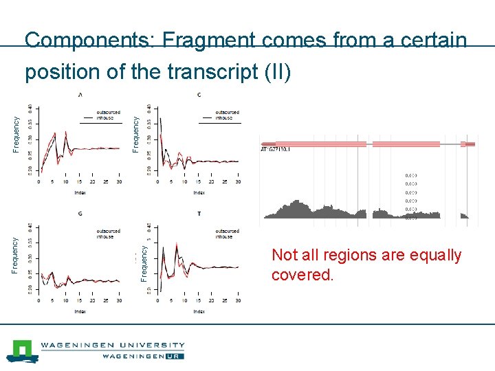 Frequency Components: Fragment comes from a certain position of the transcript (II) Not all