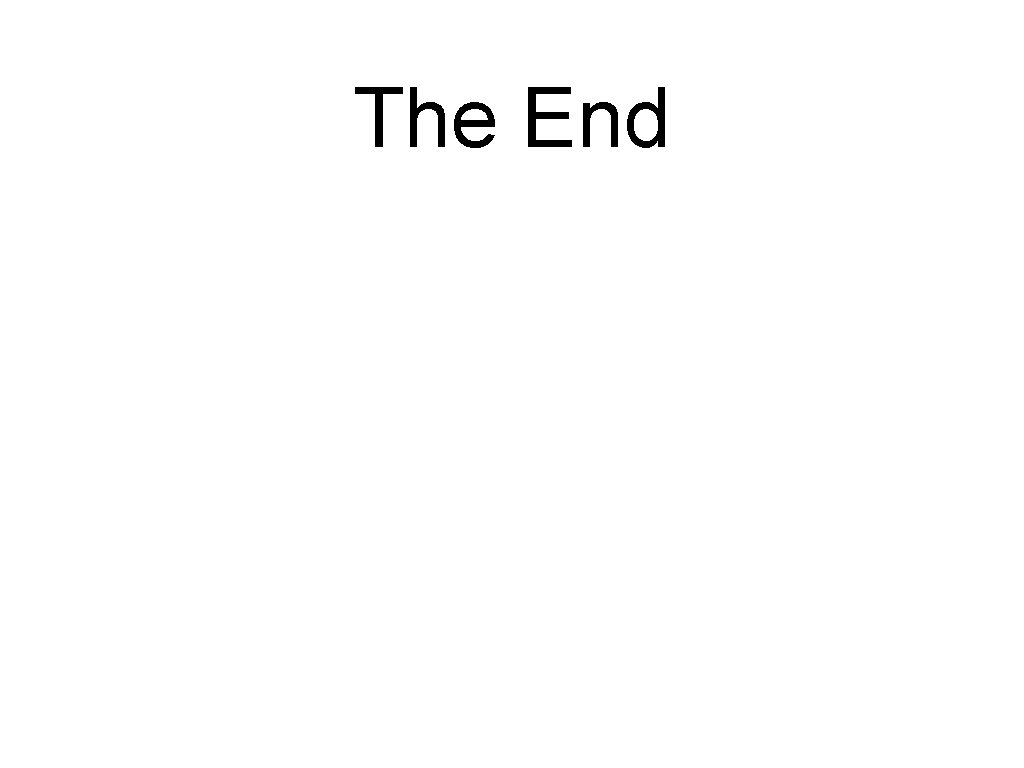 The End 