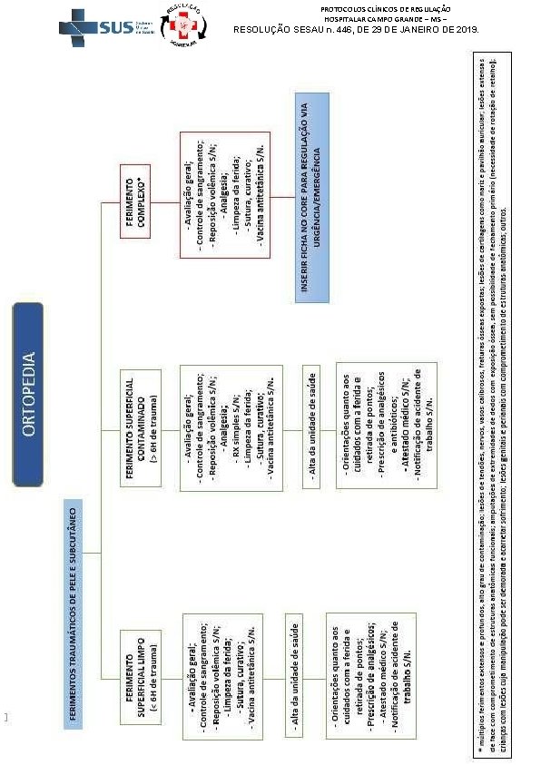 PROTOCOLOS CLÍNICOS DE REGULAÇÃO HOSPITALAR CAMPO GRANDE – MS – RESOLUÇÃO SESAU n. 446,