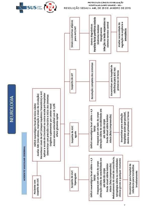 PROTOCOLOS CLÍNICOS DE REGULAÇÃO HOSPITALAR CAMPO GRANDE – MS – RESOLUÇÃO SESAU n. 446,