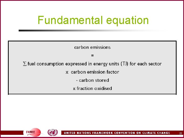 Fundamental equation 22 