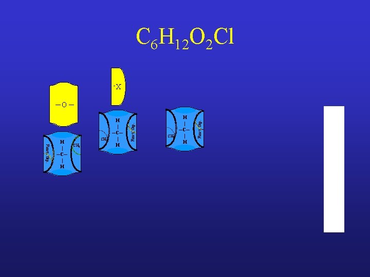 C 6 H 12 O 2 Cl XFunct. Grp. H | ─C─ | H C 6 H 12 O 2 Cl XFunct. Grp. H | ─C─ | H