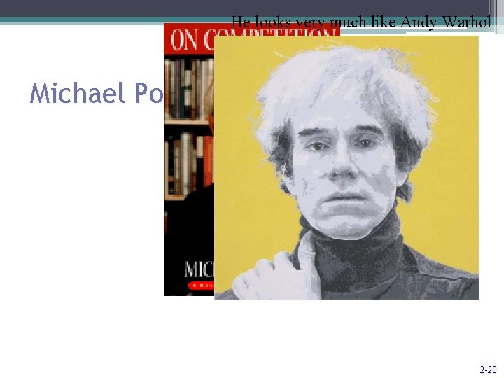 He looks very much like Andy Warhol Michael Porter you say? 2 -20 