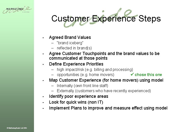 Customer Experience Mapping and Measuring Prepared for CCA