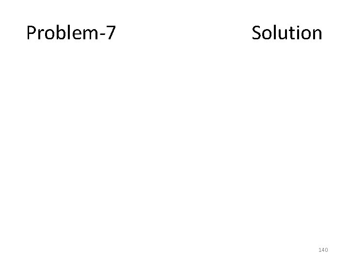Problem-7 Solution 140 