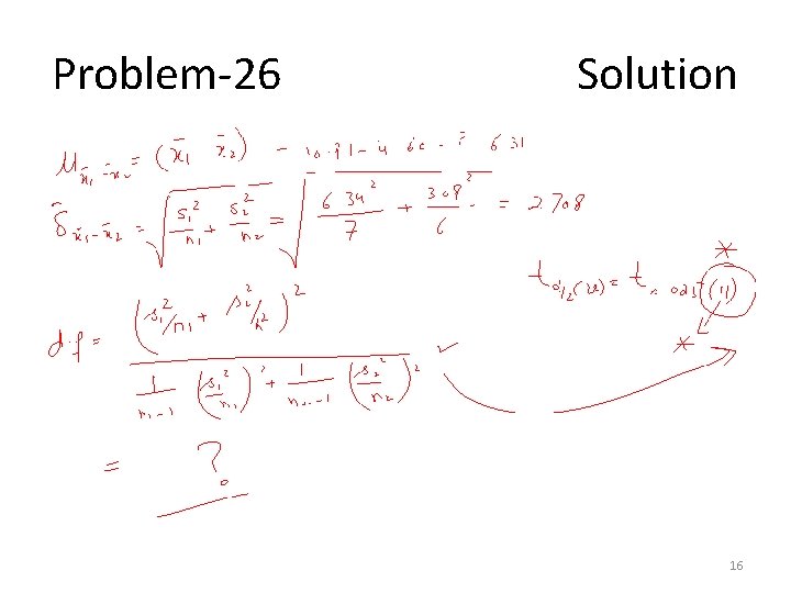 Problem-26 Solution 16 