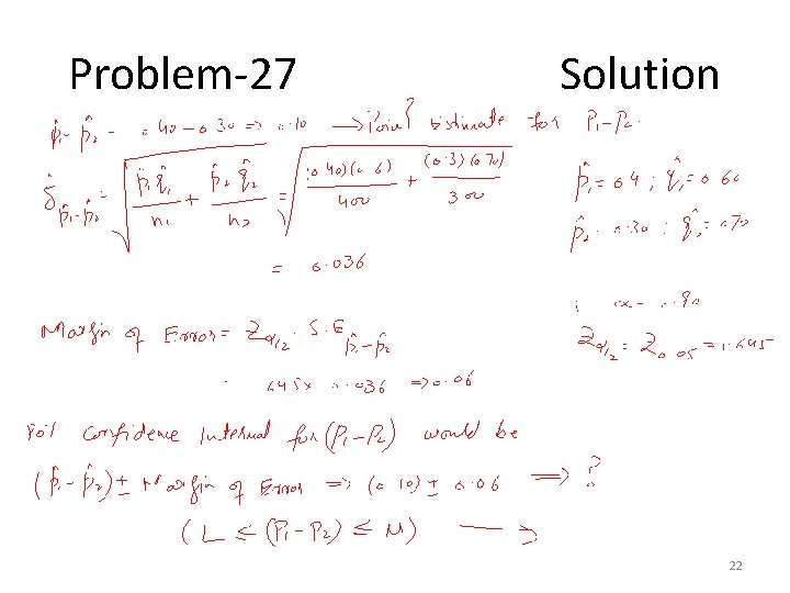 Problem-27 Solution 22 