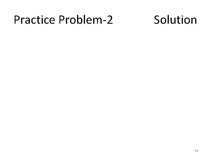 Practice Problem-2 Solution 54 