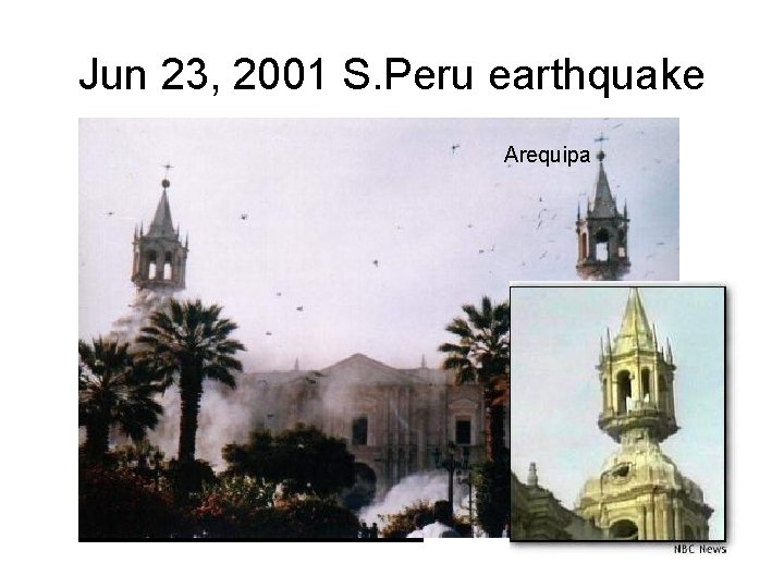 Jun 23, 2001 S. Peru earthquake Arequipa 