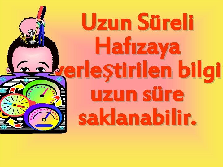 Uzun Süreli Hafızaya yerleştirilen bilgi uzun süre saklanabilir. 