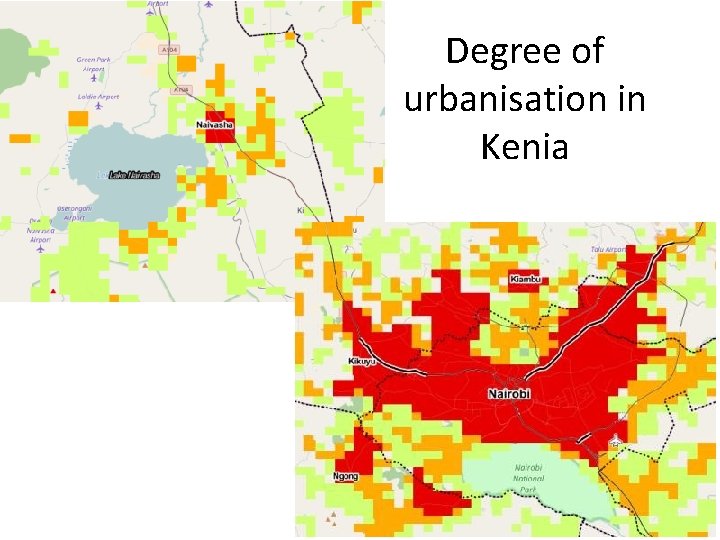 Degree of urbanisation in Kenia 