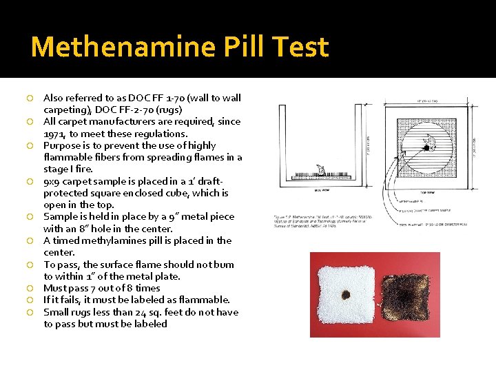 Methenamine Pill Test Also referred to as DOC FF 1 -70 (wall to wall