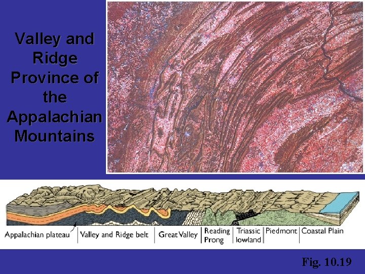 Valley and Ridge Province of the Appalachian Mountains Fig. 10. 19 