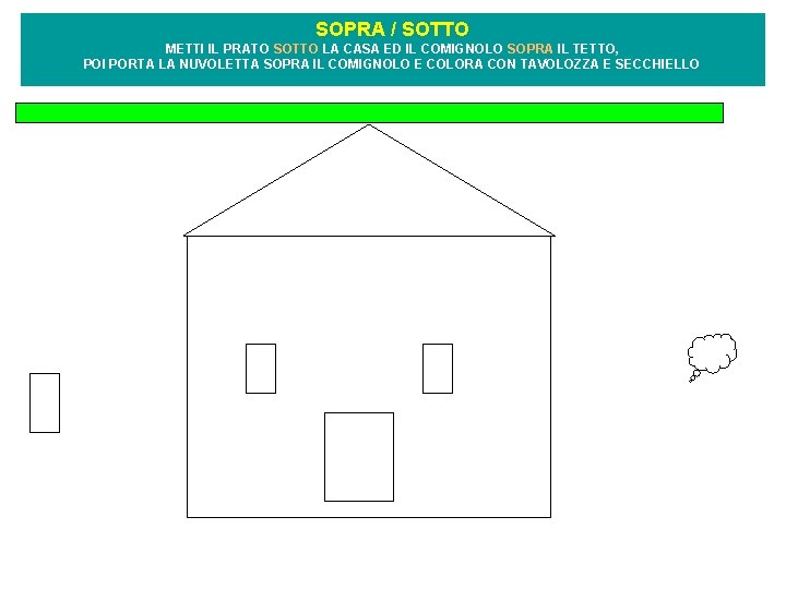 SOPRA / SOTTO METTI IL PRATO SOTTO LA CASA ED IL COMIGNOLO SOPRA IL