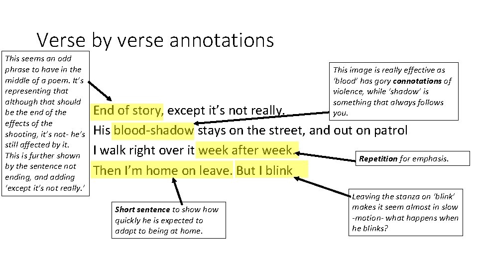 Verse by verse annotations This seems an odd phrase to have in the middle