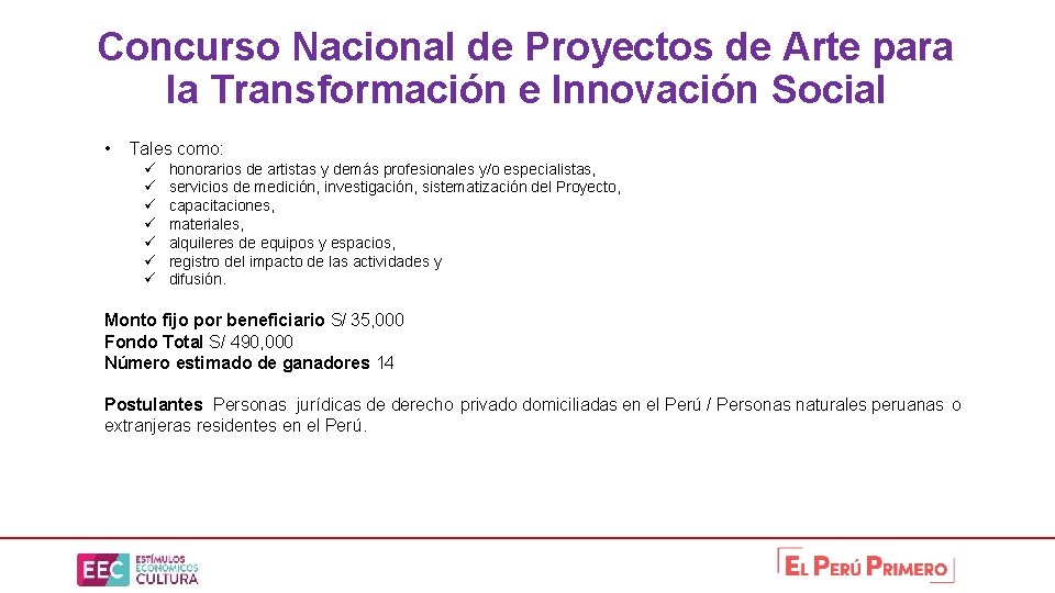 Concurso Nacional de Proyectos de Arte para la Transformación e Innovación Social • Tales