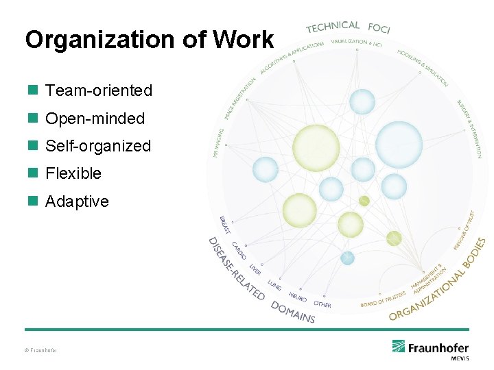 Organization of Work n Team-oriented n Open-minded n Self-organized n Flexible n Adaptive © Organization of Work n Team-oriented n Open-minded n Self-organized n Flexible n Adaptive ©