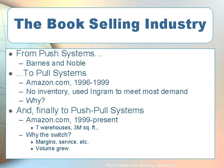 The Book Selling Industry From Push Systems. . . – Barnes and Noble .