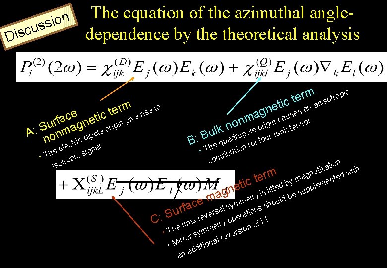 D n o i s s u c is The equation of the azimuthal