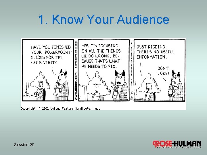 1. Know Your Audience Session 20 