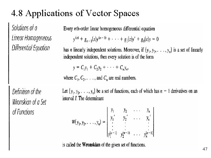 4. 8 Applications of Vector Spaces 47 