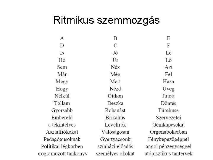 Ritmikus szemmozgás 