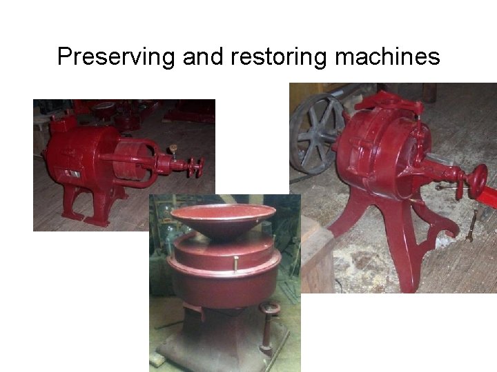 Preserving and restoring machines 