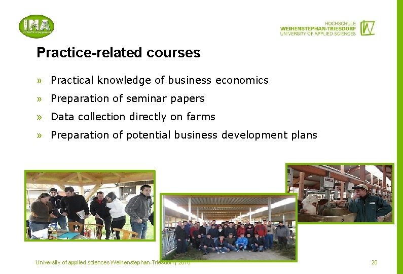 Practice-related courses » Practical knowledge of business economics » Preparation of seminar papers »