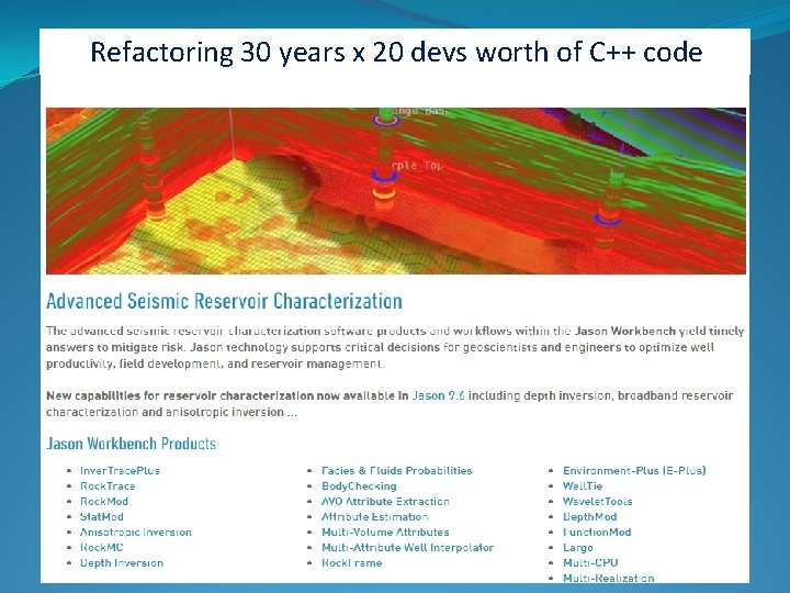 Refactoring 30 years x 20 devs worth of C++ code 