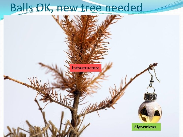 Balls OK, new tree needed Infrastructure Algorithms 