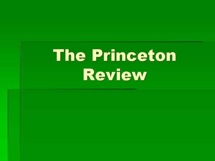 The Princeton Review 