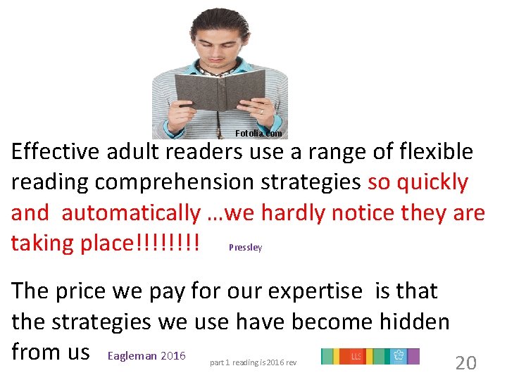 Fotolia. com Effective adult readers use a range of flexible reading comprehension strategies so