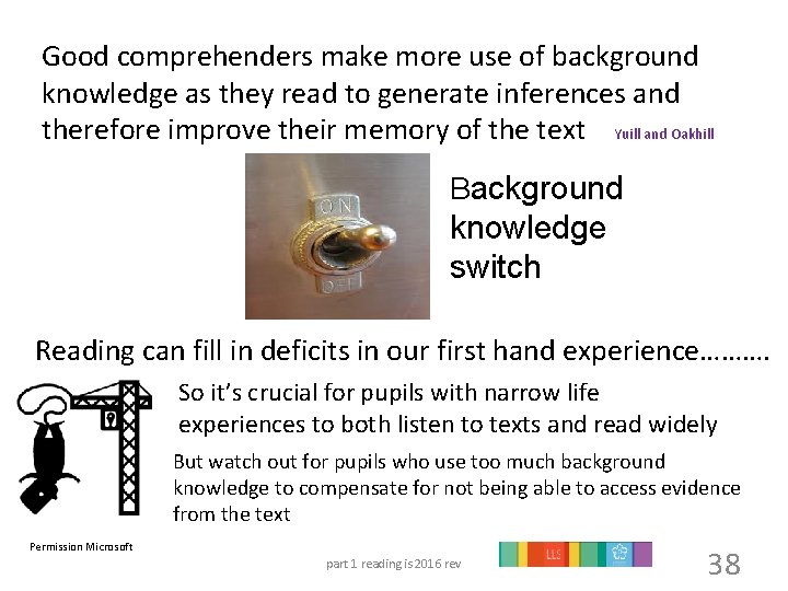 Good comprehenders make more use of background knowledge as they read to generate inferences