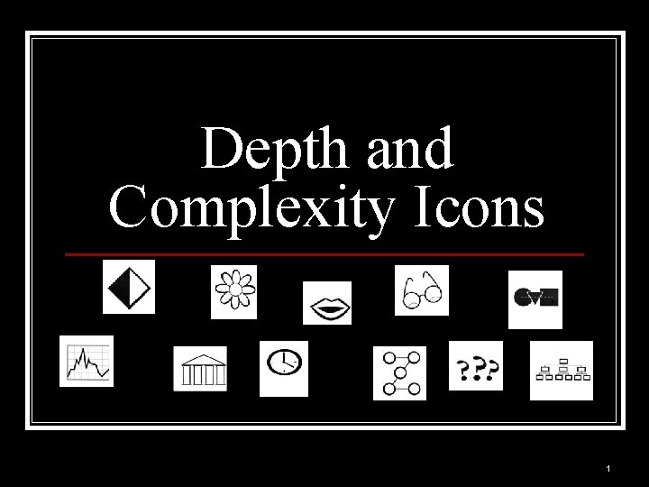 Depth and Complexity Icons 1 