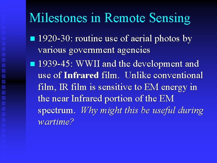 Milestones in Remote Sensing 1920 -30: routine use of aerial photos by various government