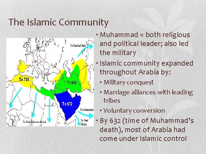 The Islamic Community • Muhammad = both religious and political leader; also led the The Islamic Community • Muhammad = both religious and political leader; also led the