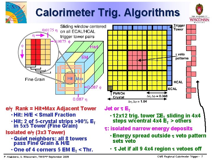 Performance of the CMS Regional Calorimeter Trigger P