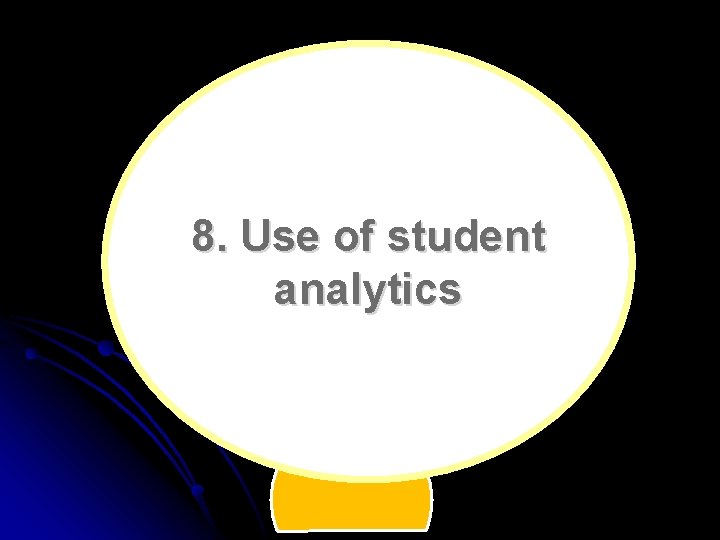 8. Use of student analytics 